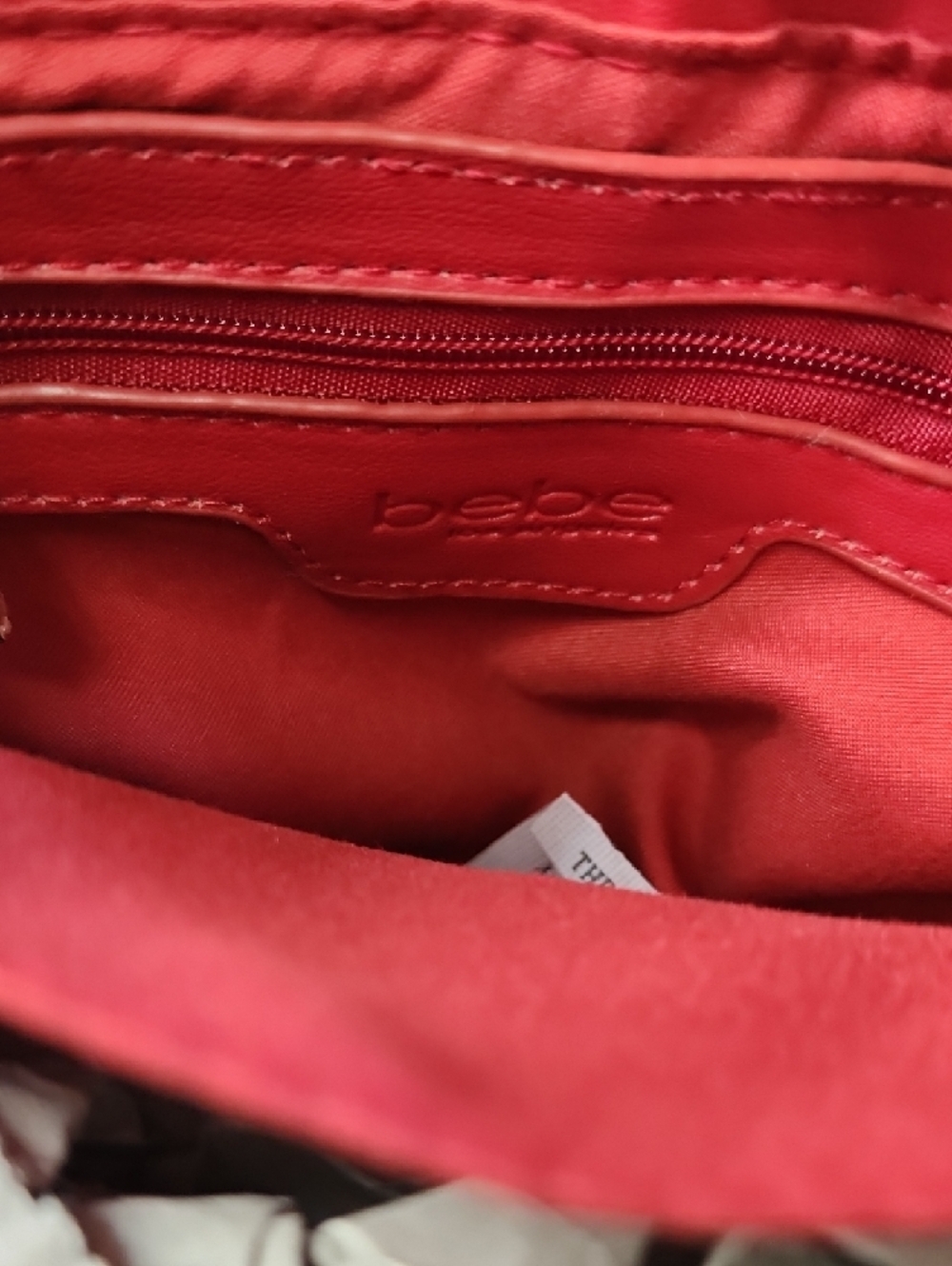 bebe Quilted Crossbody Bag in Red with Gold Hardware New With Tags - Picture 5 of 10